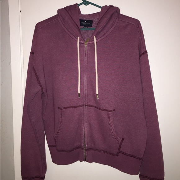American Eagle Outfitters Jackets & Blazers - Burgundy Zip Up Hopdie American Eagle Outfitters Jackets & Blazers - Burgundy Zip Up Hopdie